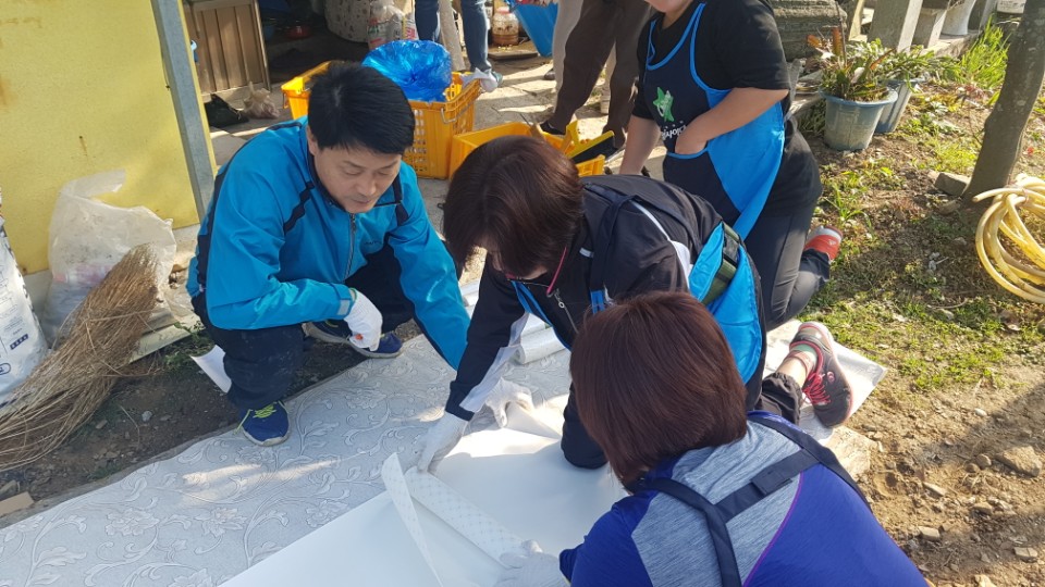 도배교육반 3기 실습봉사(인지면 독거노인댁)